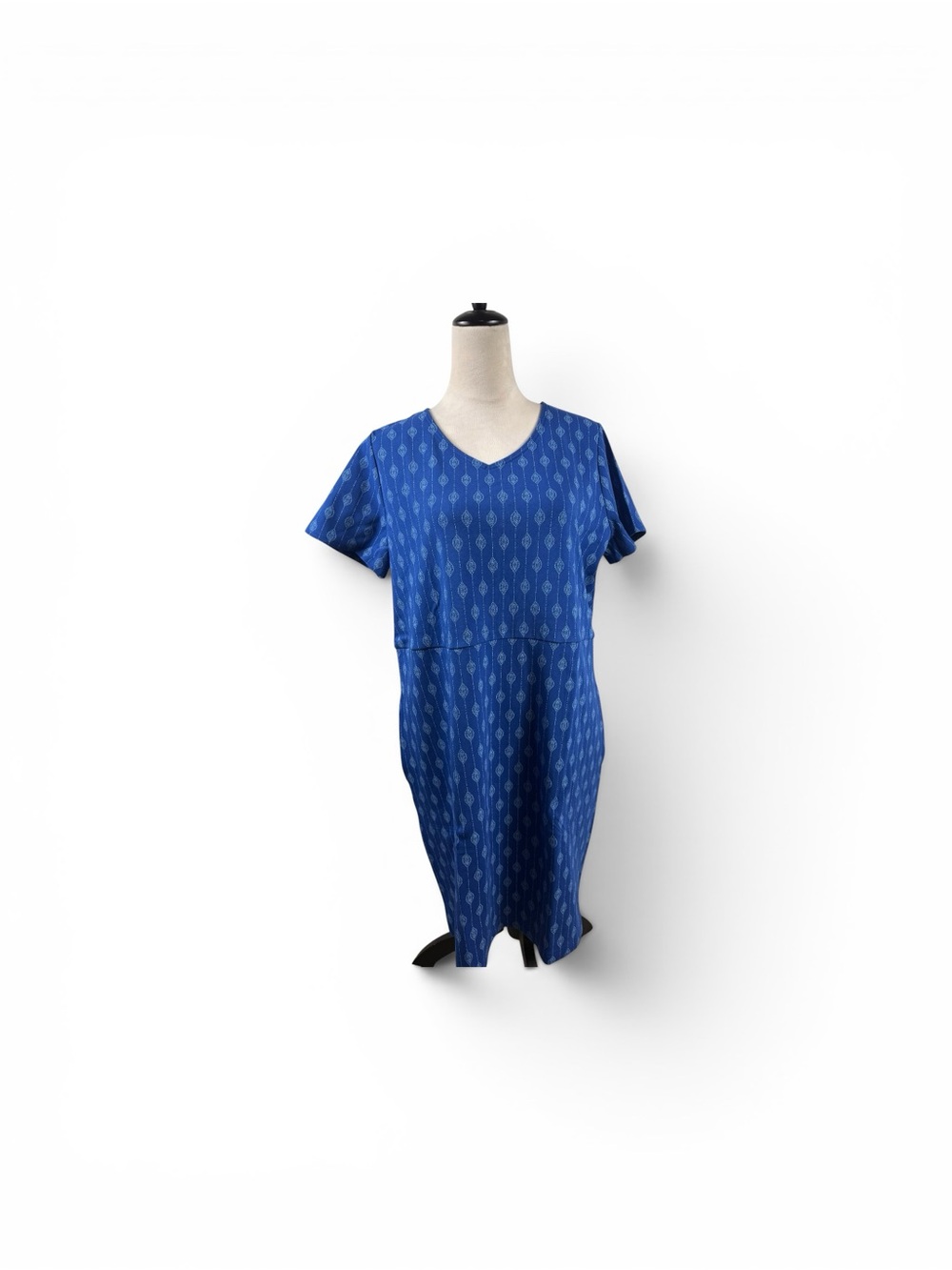 NWT Duluth Trading Co Royal Blue Noga naturale cotton dress size large